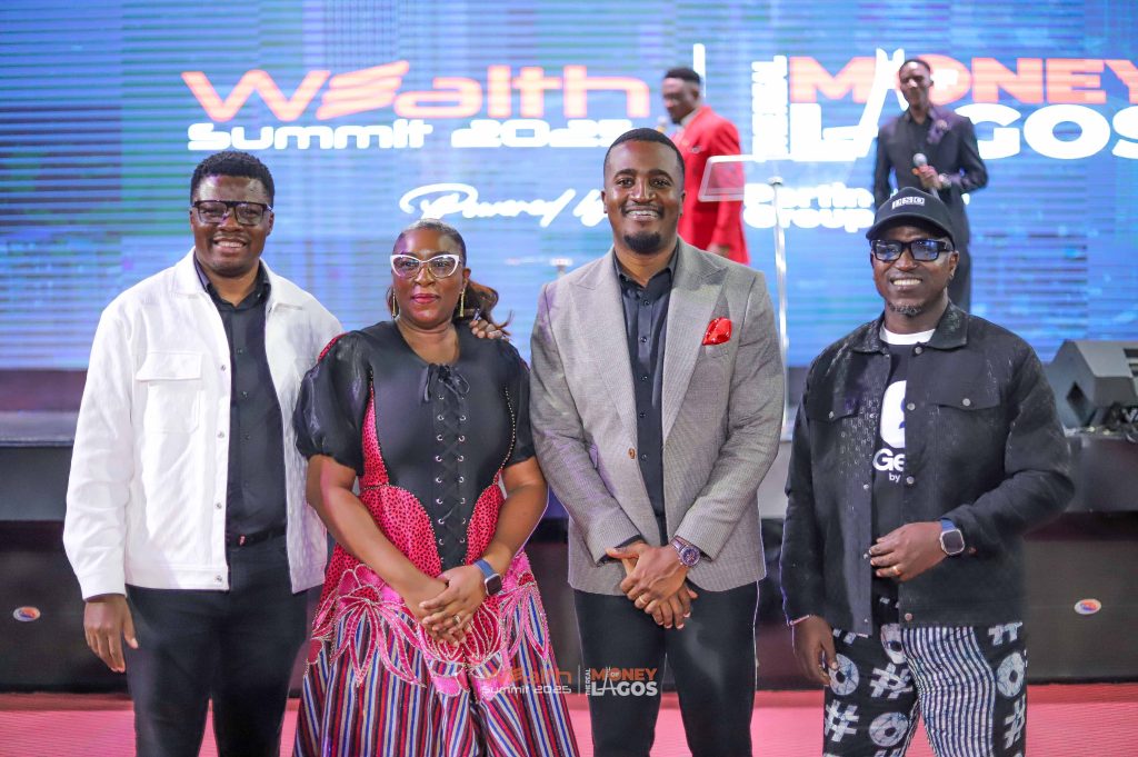 Wsdom Ezekiel, Damilola Hassan, Mr. Olusola Olaleye, Dr. Sunday Olorunsheyi at Pertinence's (a Real Estate Company in lagos, Nigeria) Wealth Summit Annual conference in Lagos. 
